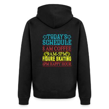Figure Skating Today's Schedule Figure Skating - Unisex Premium Organic Zip Hoodie - black - Back - Nico (187cm)