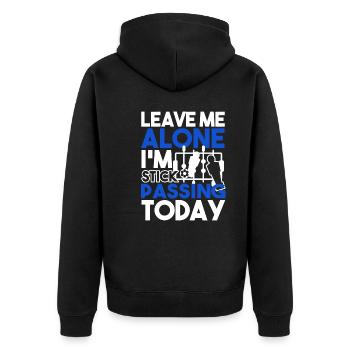 Foosball I'm Stick Passing Foosball Today - Unisex Premium Organic Zip Hoodie - black - Back - Nico (187cm)