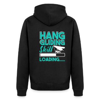 Hang Gliding Hang Gliding Skill Loading - Unisex Premium Organic Zip Hoodie - black - Back - Nico (187cm)