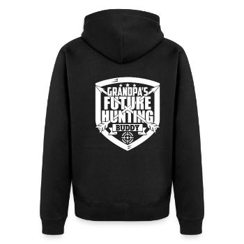 Hunting Grandpa's Future Hunting Buddy - Unisex Premium Organic Zip Hoodie - black - Back - Nico (187cm)