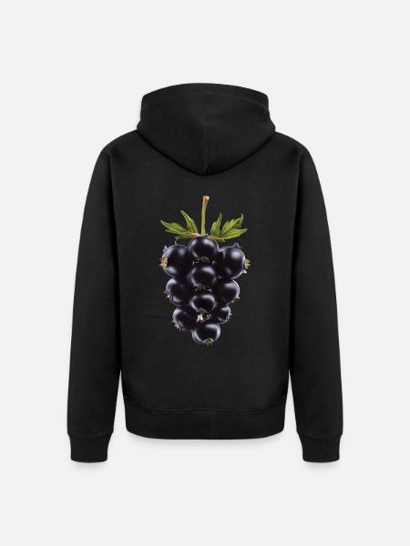 Brombeere Frucht - Unisex Premium Bio Zip Hoodie - Schwarz