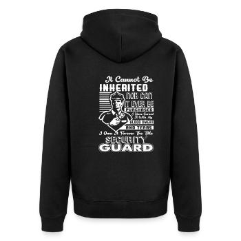 Security Guard Forever The Title Security Guard - Unisex Premium Organic Zip Hoodie - black - Back - Nico (187cm)