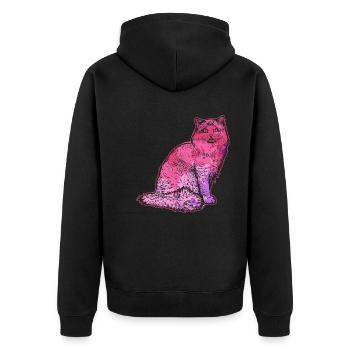 Ragdoll cat Ragdoll cat Colorful - Unisex Premium Organic Zip Hoodie - black - Back - Nico (187cm)