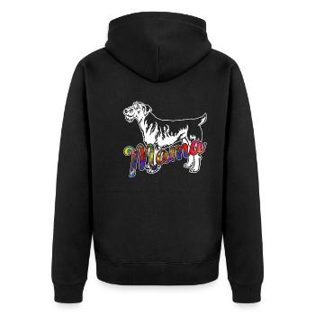 Airedale Terrier Airedale Terrier Mama - Unisex Premium Organic Zip Hoodie - black - Back - Nico (187cm)