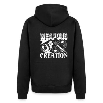 Artist Artist Weapons Of Creation - Unisex Premium Organic Zip Hoodie - black - Back - Nico (187cm)