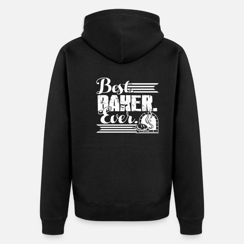 Baker Best Baker Ever - Unisex Premium Organic Zip Hoodie - black