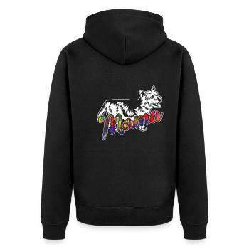 Australian Terrier Australian Terrier Mama - Unisex Premium Organic Zip Hoodie - black - Back - Nico (187cm)