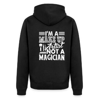 Makeup Artist I am A Makeup Artist - Unisex Premium Organic Zip Hoodie - black - Back - Nico (187cm)