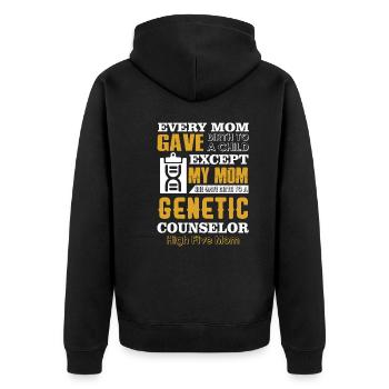Genetic Counselor Genetic Counselor Mom - Unisex Premium Organic Zip Hoodie - black - Back - Nico (187cm)
