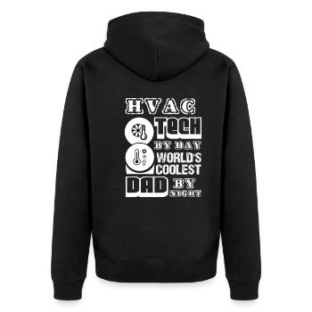 HVAC Tech HVAC Tech Dad - Unisex Premium Organic Zip Hoodie - black - Back - Nico (187cm)