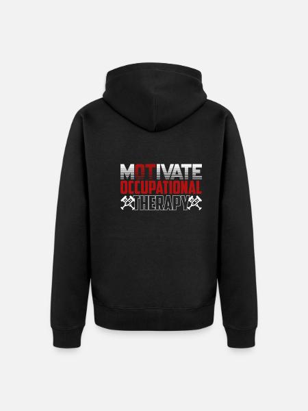 Motivate Occupational Therapy - Unisex Premium Organic Zip Hoodie - black