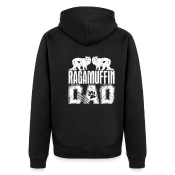 Ragamuffin Ragamuffin Dad - Unisex Premium Organic Zip Hoodie - black - Back - Nico (187cm)