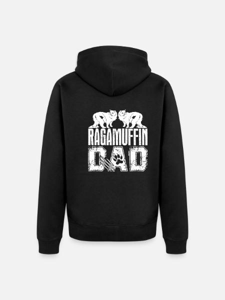 Ragamuffin Ragamuffin Dad - Unisex Premium Organic Zip Hoodie - black