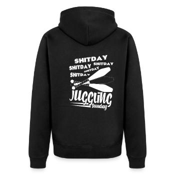 Juggling Love Juggling - Unisex Premium Organic Zip Hoodie - black - Back - Nico (187cm)