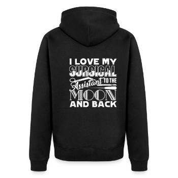 Surgical Assistant I Love My Surgical Assistant - Unisex Premium Organic Zip Hoodie - black - Back - Nico (187cm)