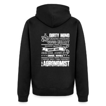 Agronomist I Am An Agronomist - Unisex Premium Organic Zip Hoodie - black - Back - Nico (187cm)