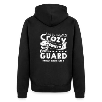 Bodyguard Love Being A Bodyguard - Unisex Premium Organic Zip Hoodie - black - Back - Nico (187cm)