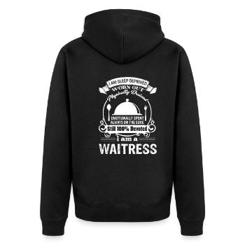 Waitress I Am A Waitress - Unisex Premium Organic Zip Hoodie - black - Back - Nico (187cm)