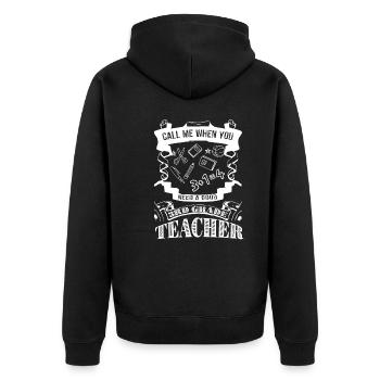 3rd Grade Teacher I am A Good 3rd Grade Teacher - Unisex Premium Organic Zip Hoodie - black - Back - Nico (187cm)