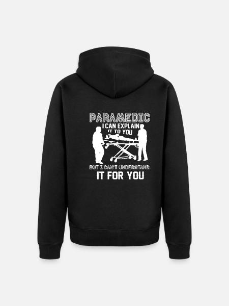 Paramedic Funny Paramedic - Unisex Premium Organic Zip Hoodie - black