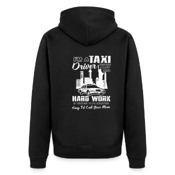 Taxi Driver I am A Taxi Driver - Unisex Premium Organic Zip Hoodie - black - Back - Nico (187cm)