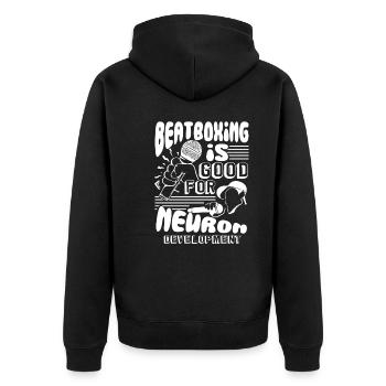 Beatboxer Beatboxing Is Good - Unisex Premium Organic Zip Hoodie - black - Back - Nico (187cm)