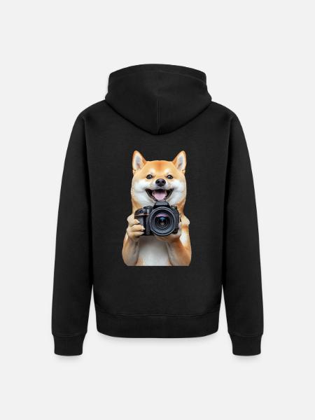 Shiba Inu - Unisex Premium Bio Zip Hoodie - Schwarz