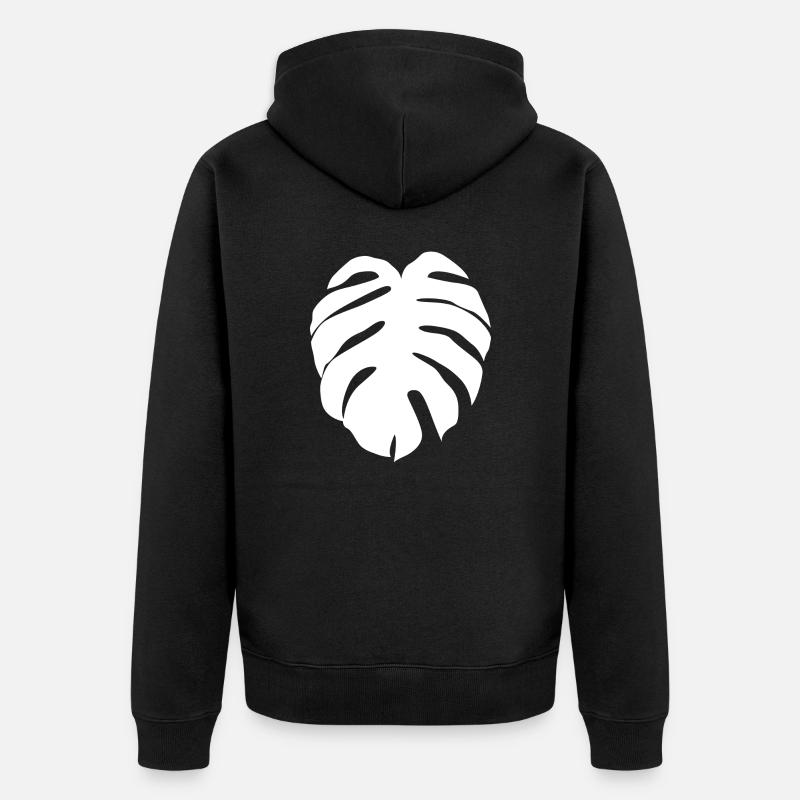 Monstera Variegata Deliciosa Plante - Veste à capuche bio Premium Unisexe - noir