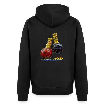 maracas Latin music mexico fiesta - Unisex Premium Organic Zip Hoodie - black - Back - Nico (187cm)