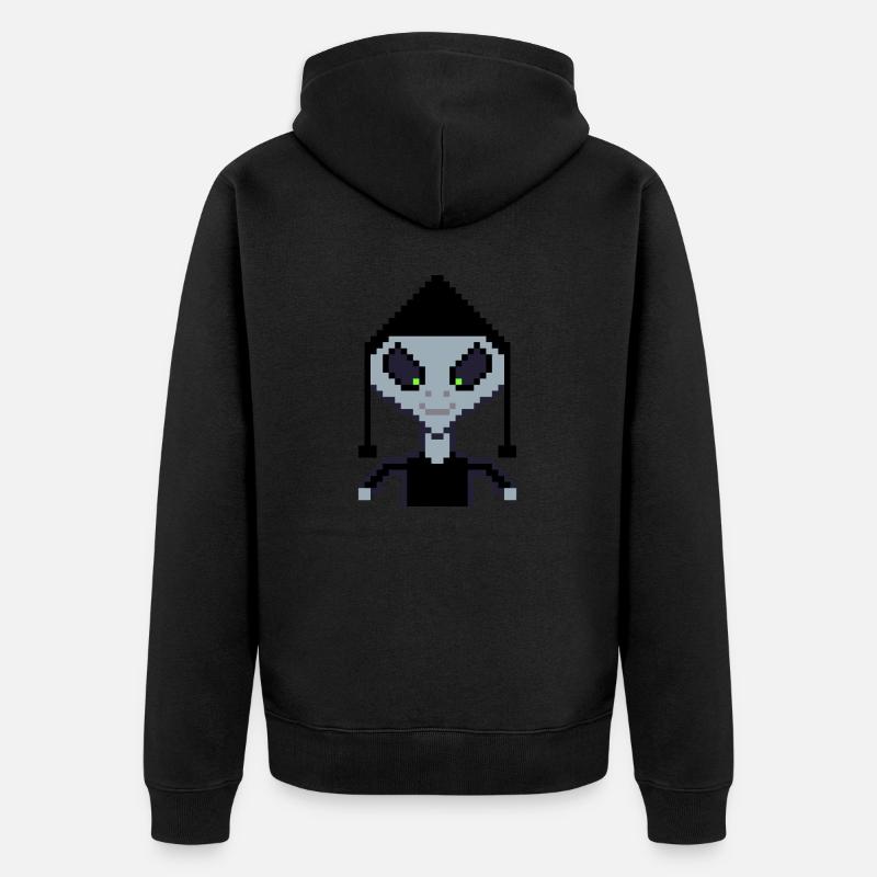 Pixel Alien « Black Boy » - Veste à capuche bio Premium Unisexe - noir