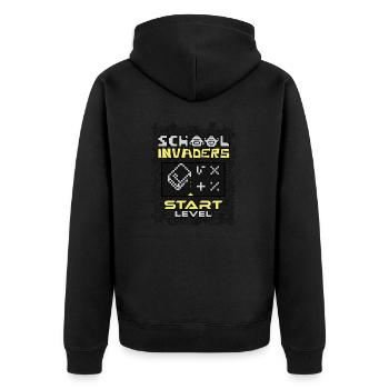 School Invaders - École et Rentrée des Classes - Veste à capuche bio Premium Unisexe - noir - Dos - Nico (187cm)