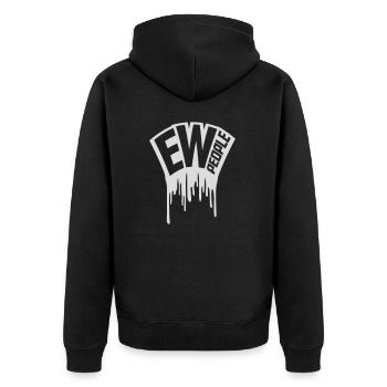 ew people citation drôle - Veste à capuche bio Premium Unisexe - noir - Dos - Nico (187cm)