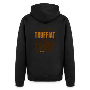 In Truffiat we trust - Veste à capuche bio Premium Unisexe - noir - Dos - Nico (187cm)