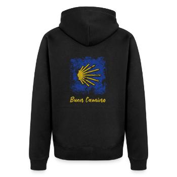 Buen Camino Camino de Santiago - Pèlerinage - Santiago - Veste à capuche bio Premium Unisexe - noir - Dos - Nico (187cm)