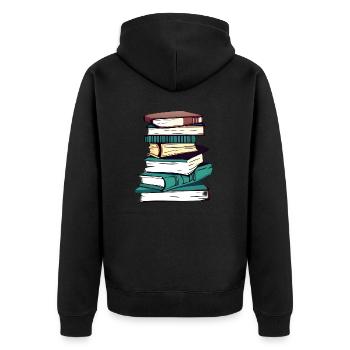 Lecture Livre Amateur Cadeau Livres Lecteur Livre - Veste à capuche bio Premium Unisexe - noir - Dos - Nico (187cm)