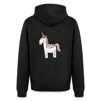 Licorne - Veste à capuche bio Premium Unisexe - noir - Dos - Nico (187cm)