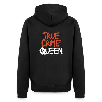 Helloween - True Crime Queen - Red and White - Unisex Premium Bio Zip Hoodie - Schwarz - Hinten - Nico (187cm)