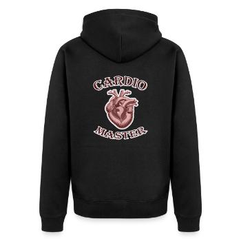 citation de sport cardio master - Veste à capuche bio Premium Unisexe - noir - Dos - Nico (187cm)