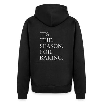 Cute Muffin Bakers Shirt Cool Funny Sayings - Unisex Premium Organic Zip Hoodie - black - Back - Nico (187cm)