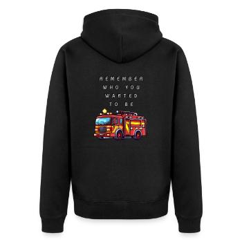 remember who you wanted to be nurse 3 - Unisex Premium Organic Zip Hoodie - black - Back - Nico (187cm)
