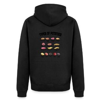 Potatoes list Potatoes types - Veste à capuche bio Premium Unisexe - noir - Dos - Nico (187cm)