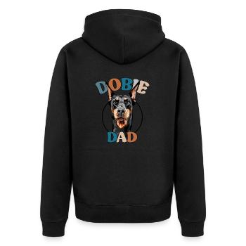 Dobie Papa Doberman Chiens Chien Wilsigns - Veste à capuche bio Premium Unisexe - noir - Dos - Nico (187cm)
