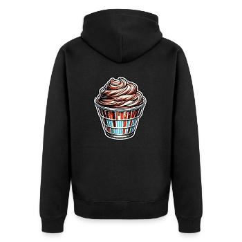 Crème glacée / Sorbet / Gelato / Été / Soleil - Veste à capuche bio Premium Unisexe - noir - Dos - Nico (187cm)
