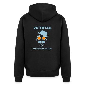 Father's Day Bo Artwork - Unisex Premium Organic Zip Hoodie - black - Back - Nico (187cm)