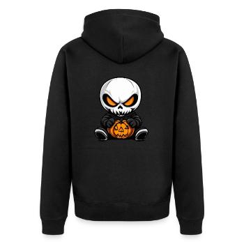 Zombie Halloween Skeleton - Unisex Premium Organic Zip Hoodie - black - Back - Nico (187cm)