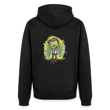 Bande dessinée de zombies - Veste à capuche bio Premium Unisexe - noir - Dos - Nico (187cm)