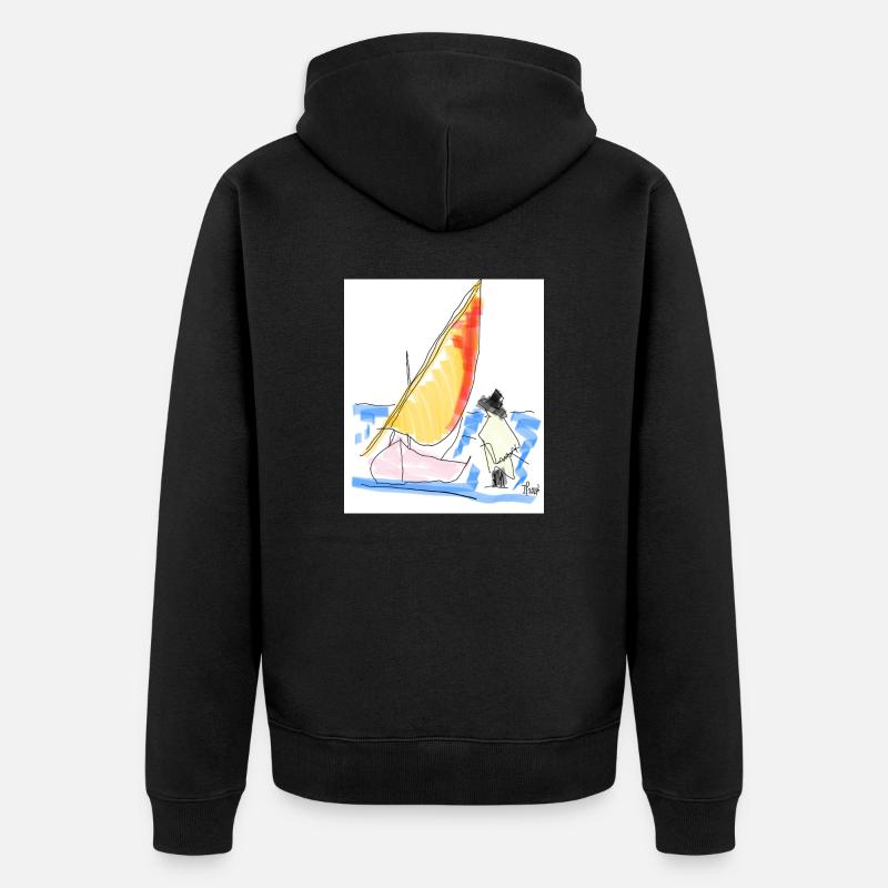 Bateau gratuit - Veste à capuche bio Premium Unisexe - noir