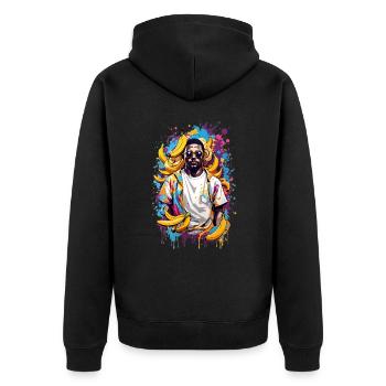 Homme banane - Veste à capuche bio Premium Unisexe - noir - Dos - Nico (187cm)