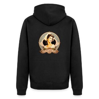Épouse parfaite - Veste à capuche bio Premium Unisexe - noir - Dos - Nico (187cm)
