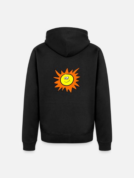 Sun - Unisex Premium Organic Zip Hoodie - black